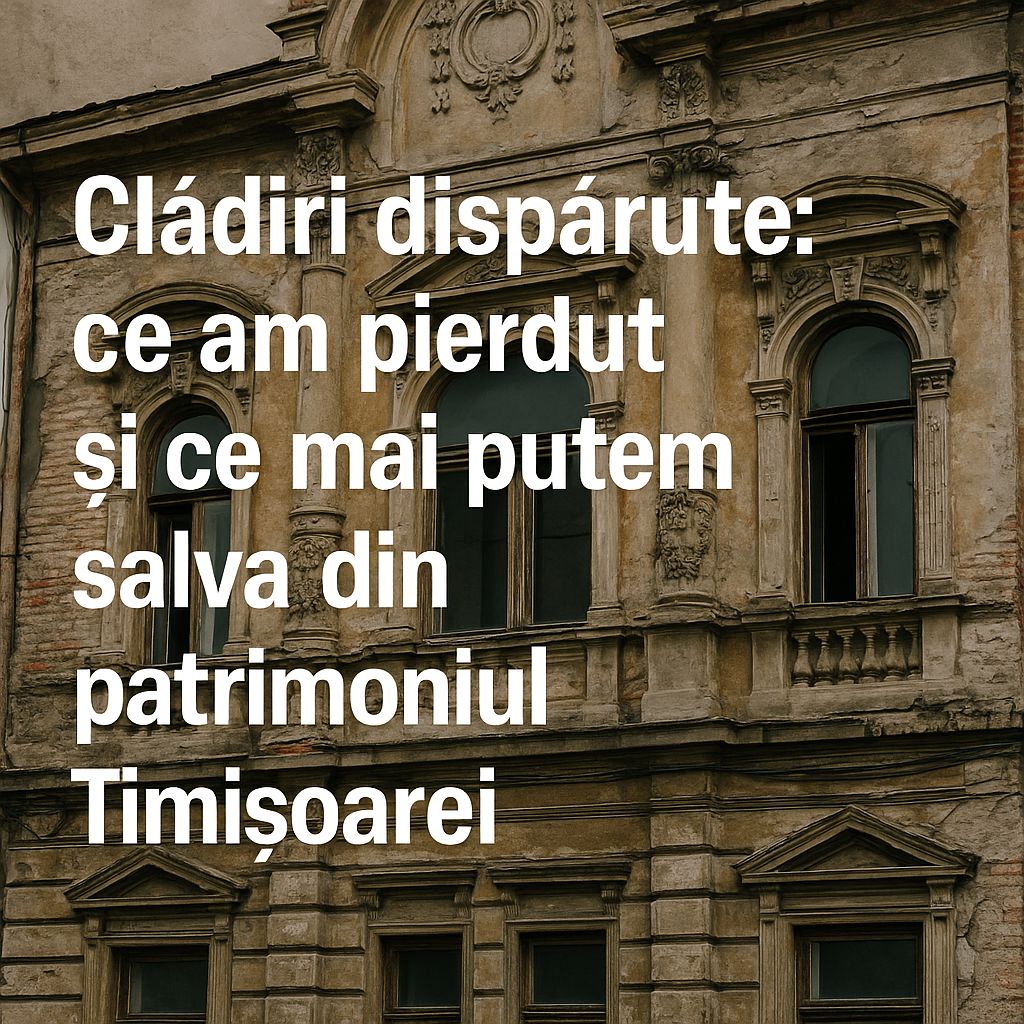 Clădiri dispărute: ce am pierdut și ce mai putem salva din patrimoniul Timișoarei